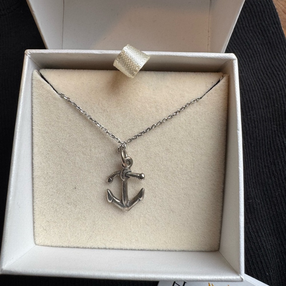 Sterling Silver Anchor Pendant Necklace